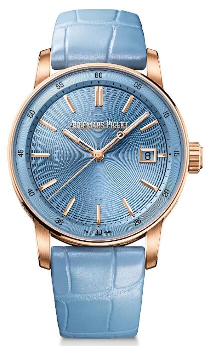 Review 77410OR.OO.A344CR.01 Audemars Piguet CODE 11.59 Automatic 38 Pink Gold Light Blue 2024 replica watch